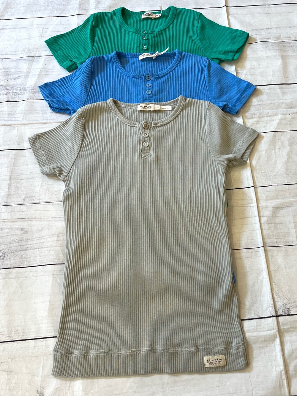 MarMar Copenhagen Bundle Of 3 Ribbed Henley Tees